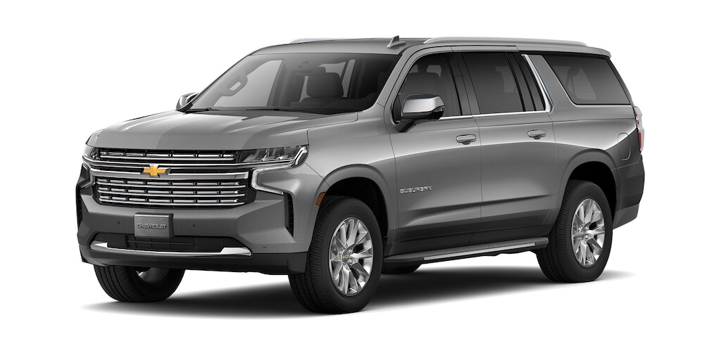 Chevrolet Suburban 2023 con faros LED en color gris tiburon