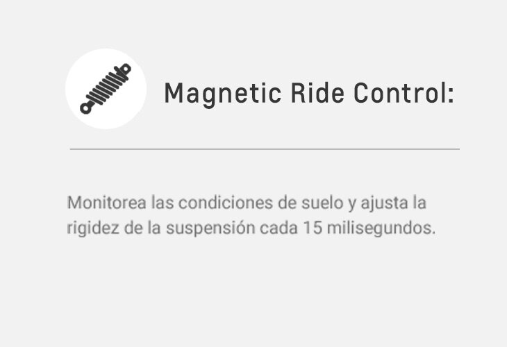 Magnetic Ride Control, es una tecnología de seguridad y protección