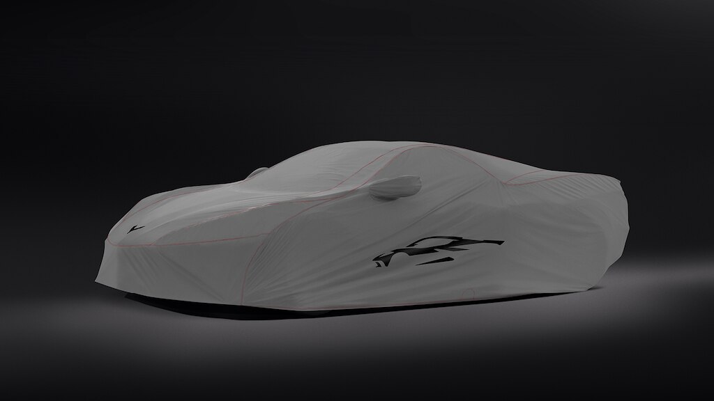 Cubierta gris para Chevrolet Corvette Stingray 2025, carro deportivo de lujo